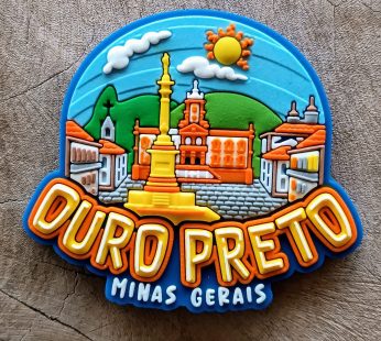 Ímã de Ouro Preto – Ímã de Geladeira Emborrachado