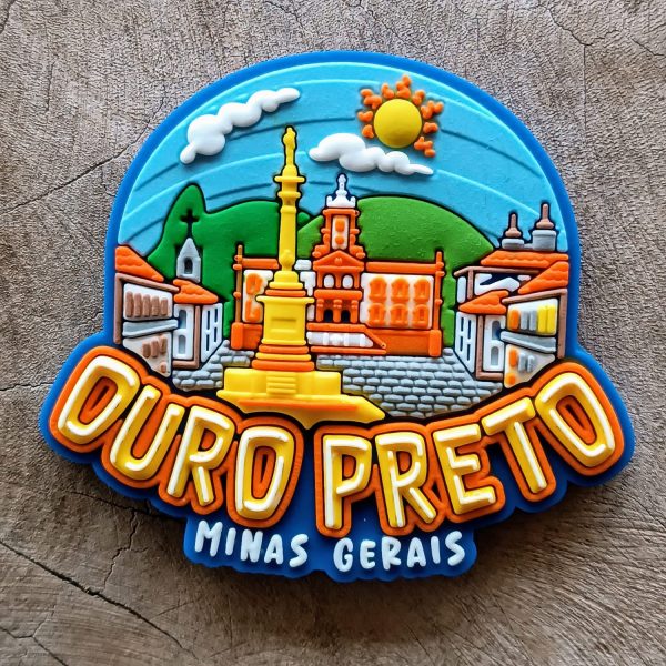 Ímã de Ouro Preto – Ímã de Geladeira Emborrachado