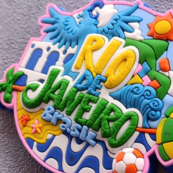 Ímã Rio De Janeiro RJ Arara Feliz Oval – Ímã de Geladeira - Imagem 3
