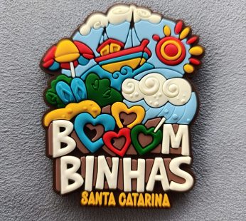 Ímã de Bombinhas SC Letreiro e Paisagem – Ímã de Geladeira emborrachado