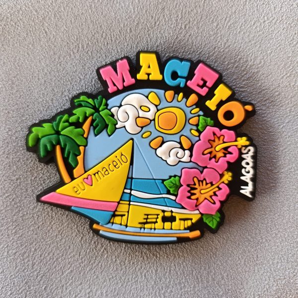 Ímã Maceió AL Jangada – Ímã de Geladeira Emborrachado