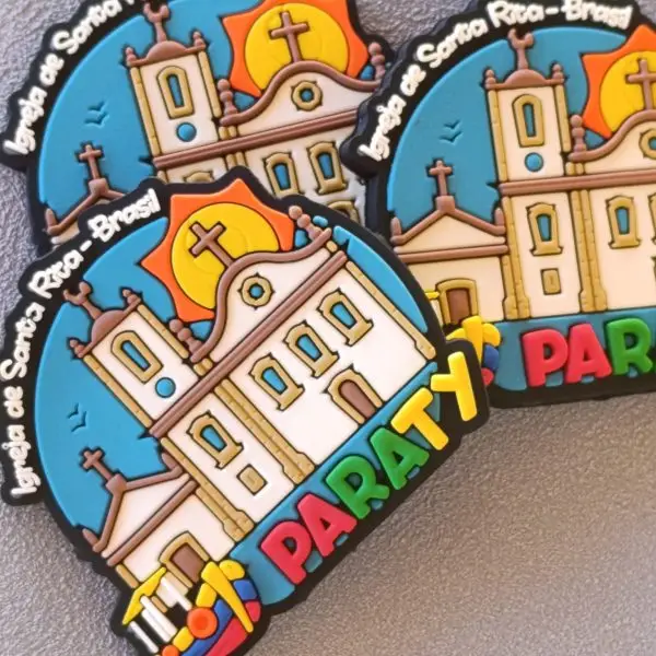 Ímã Paraty RJ Igreja Santa Rita Redondo – Ímã de Geladeira - Imagem 6