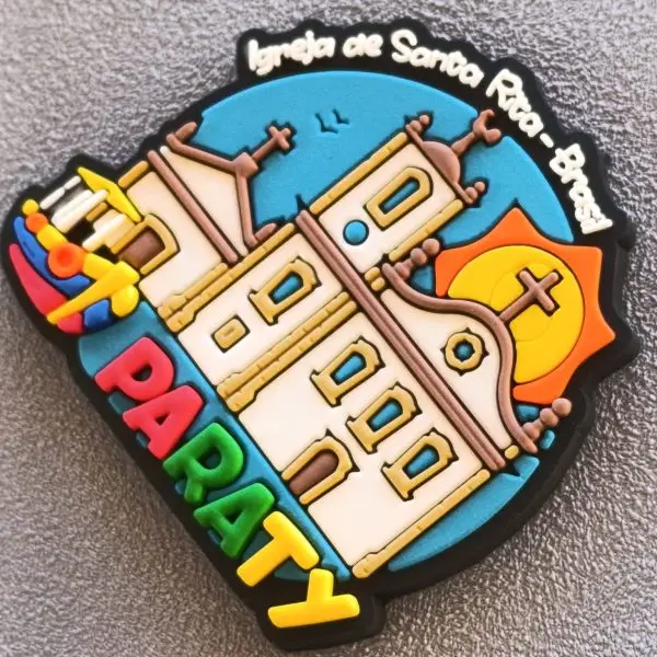 Ímã Paraty RJ Igreja Santa Rita Redondo – Ímã de Geladeira - Imagem 3
