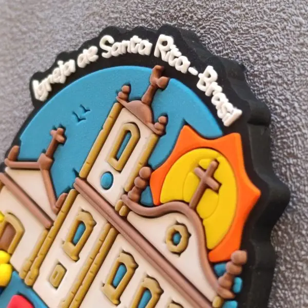 Ímã Paraty RJ Igreja Santa Rita Redondo – Ímã de Geladeira - Imagem 4