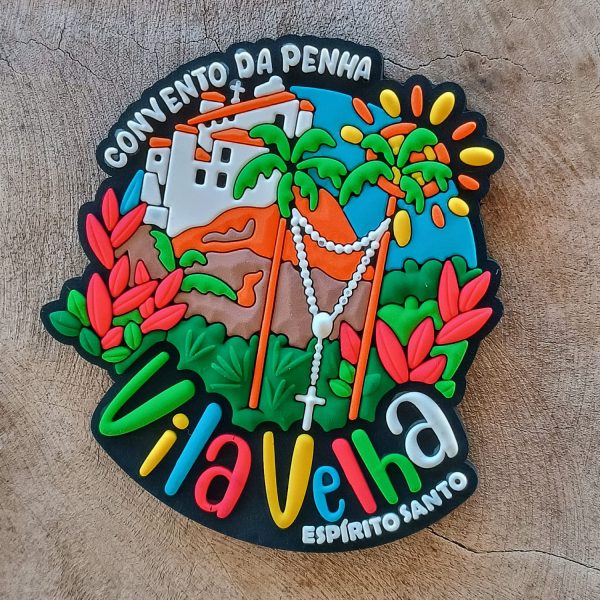 Ímã Vila Velha ES Convento da Penha – Ímã de Geladeira Emborrachado