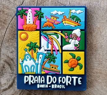 Ímã Praia do Forte – BA – Emborrachado – Ímã de Geladeira