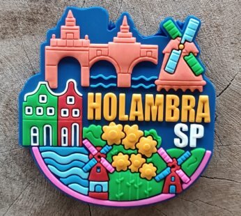 Ímã EXCLUSIVO HOLAMBRA  – SP – Emborrachado em Alto Relevo