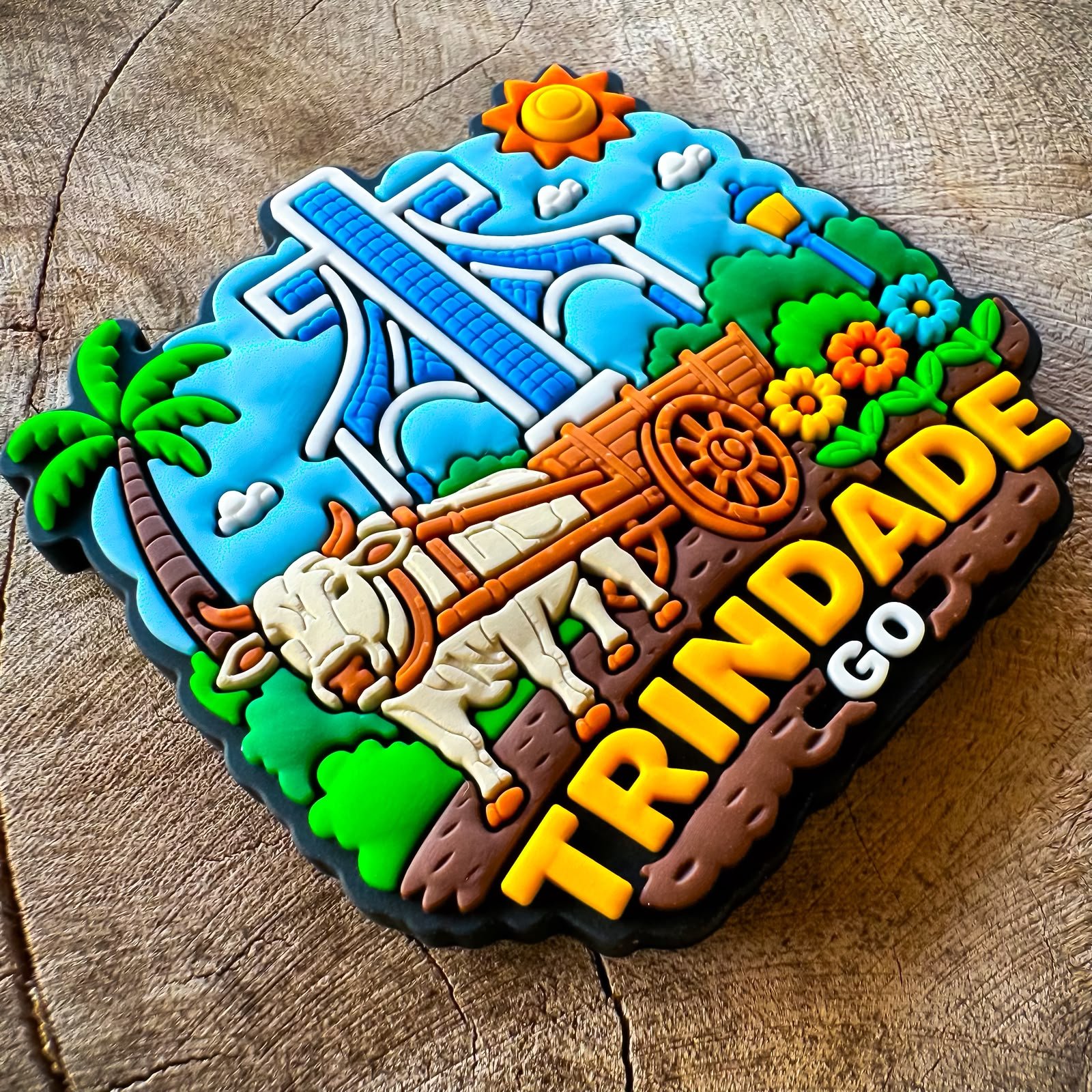 Ímã EXCLUSIVO de TRINDADE - GO – Ímã de Geladeira emborrachado - Imagem 2